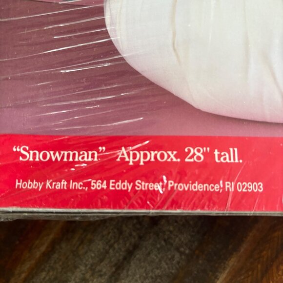 Soft Sculpture Door Stopper Kit "Snowman" Jumbo 28" Tall Hobby Kraft VTG - Picture 3 of 5